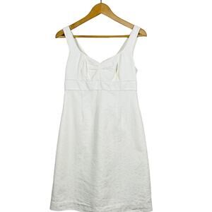 Lilly Pulitzer Embossed Daisy Halter Dress Mini White Casual Spring - 2